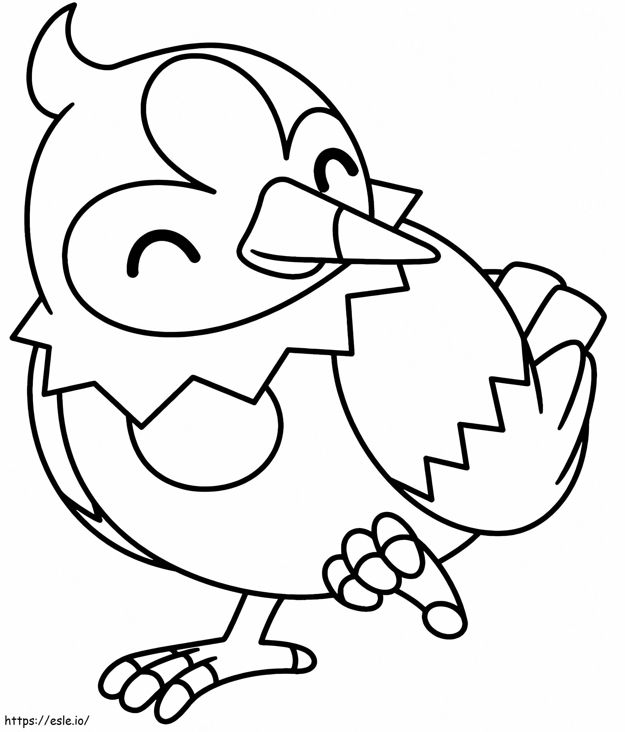 Cute Starly coloring page