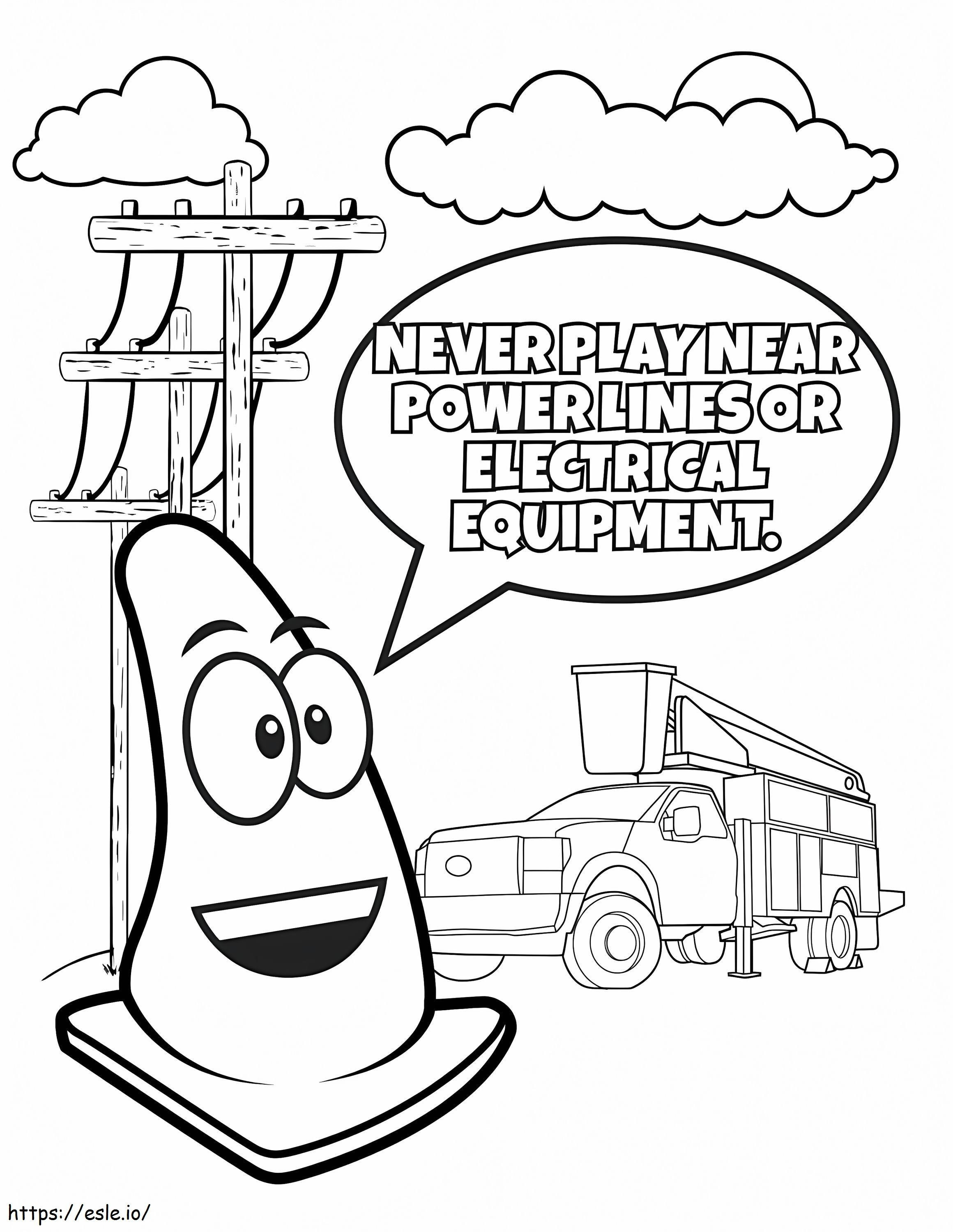 Electrical Safety 2 coloring page