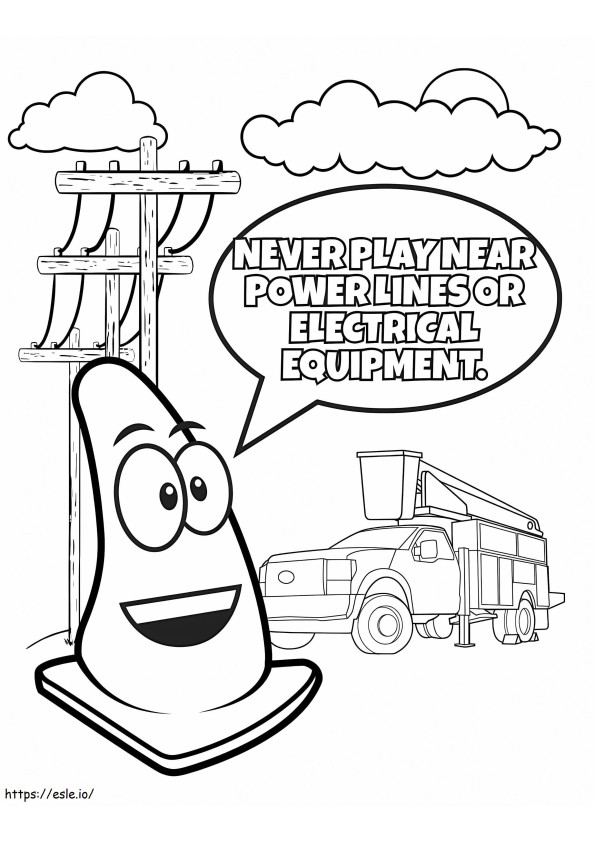Electrical Safety 2 coloring page