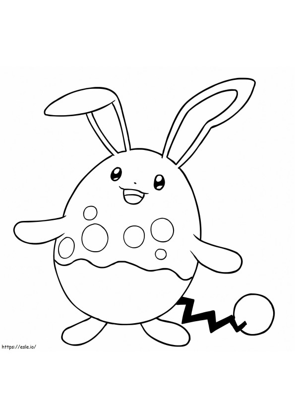 Cute Azumarill coloring page