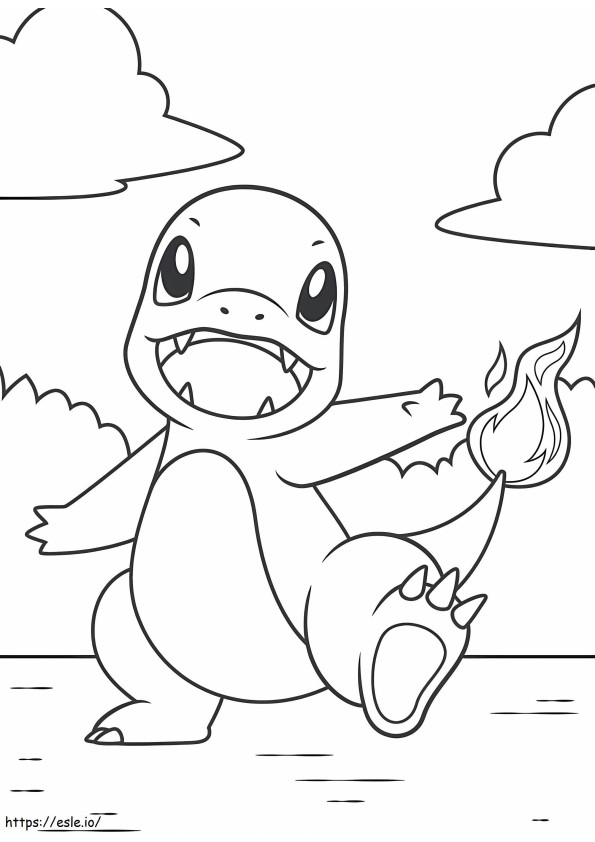 Funny Charmander coloring page
