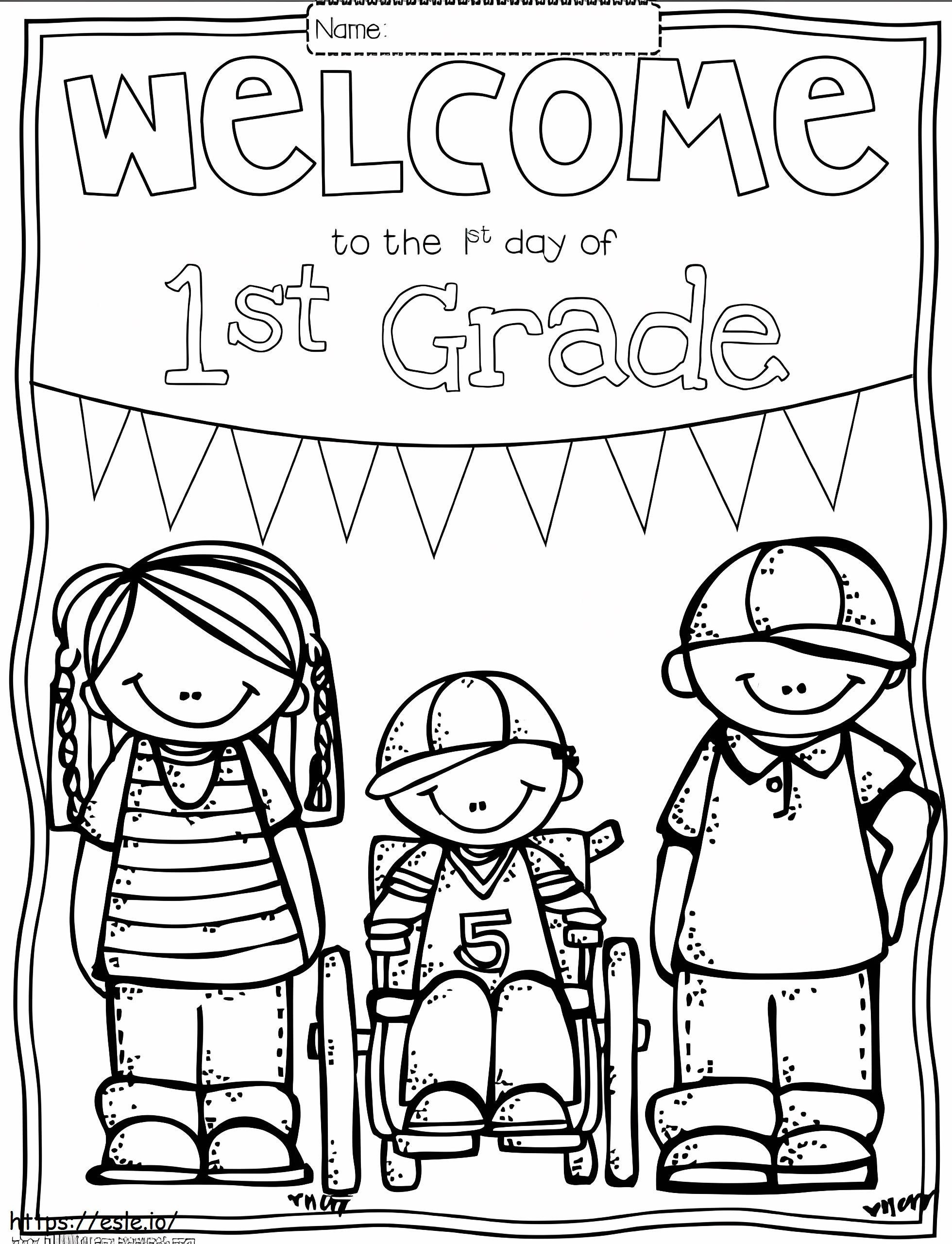 Welcome Back To School coloring page