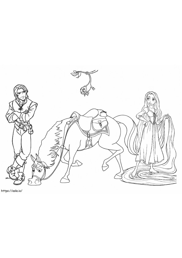 Rapunzel And Friends coloring page