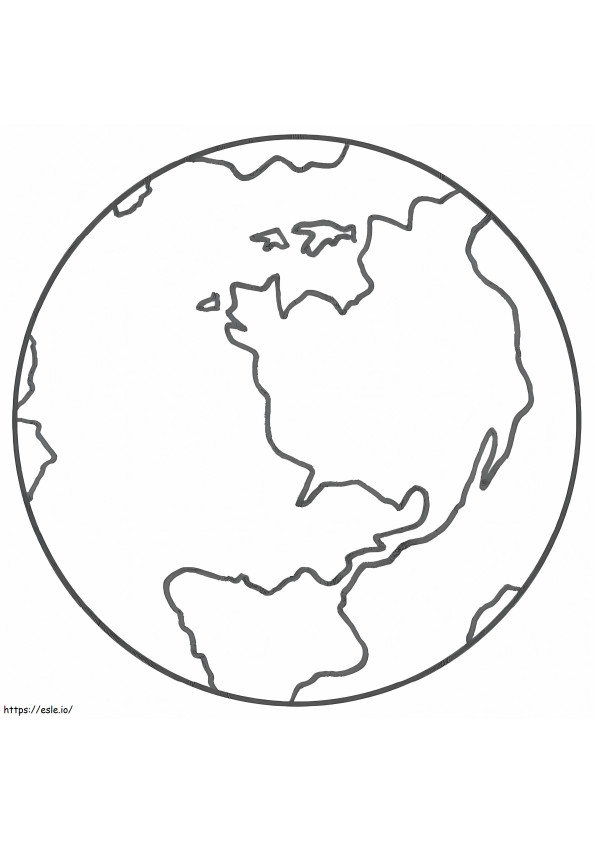 Coloriage Terre incroyable gratuit à imprimer