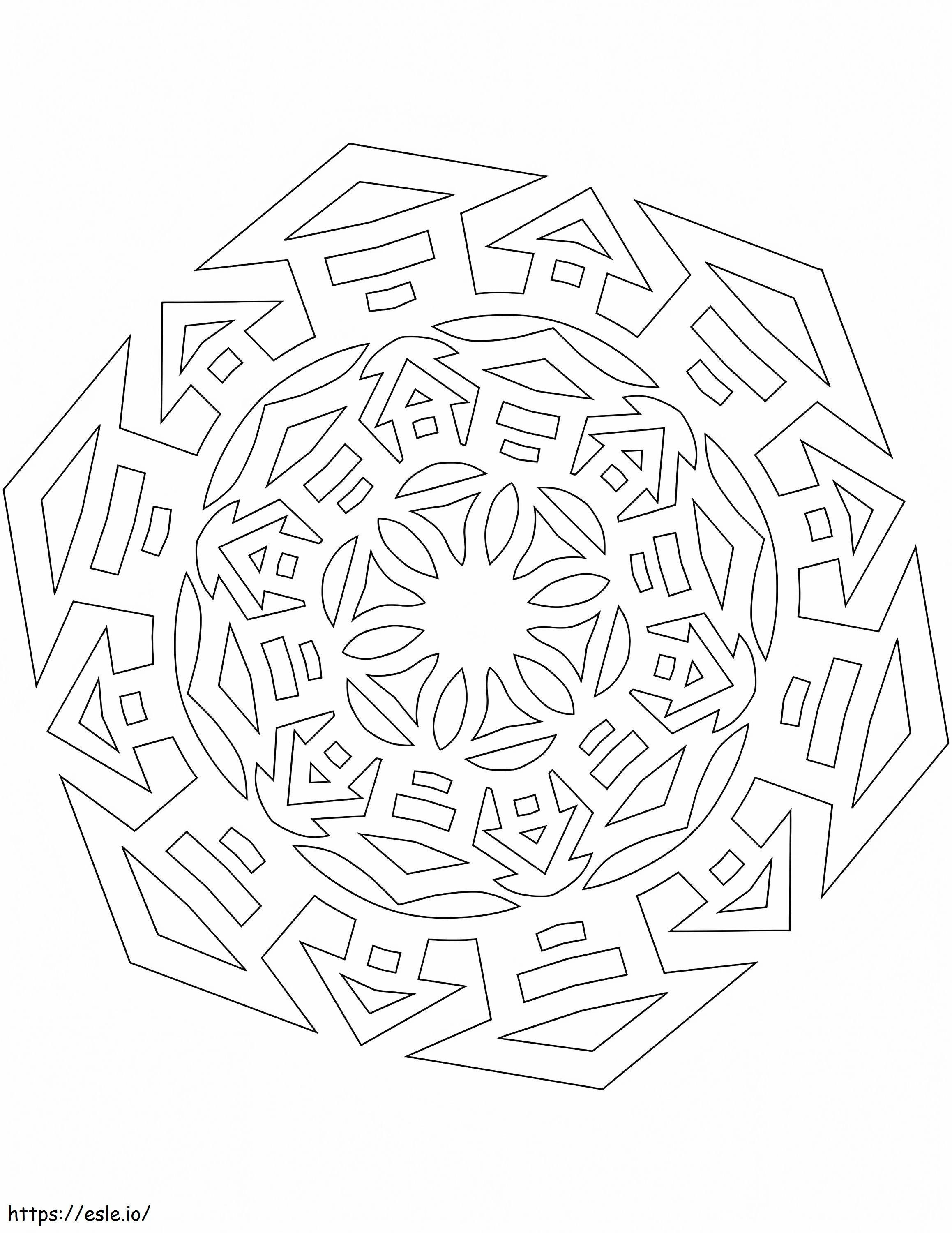 1590113481 Snowflake With Houses coloring page