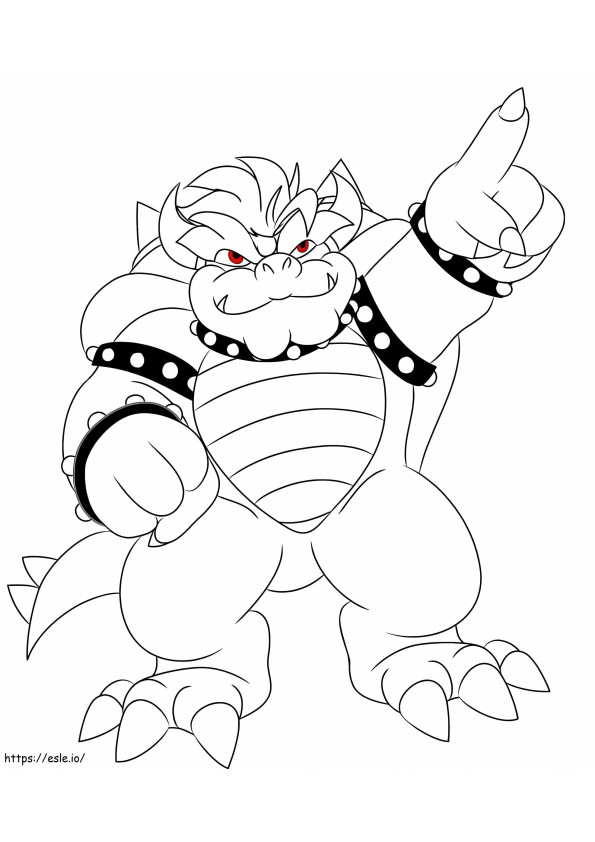 Bowser Is Pointing coloring page