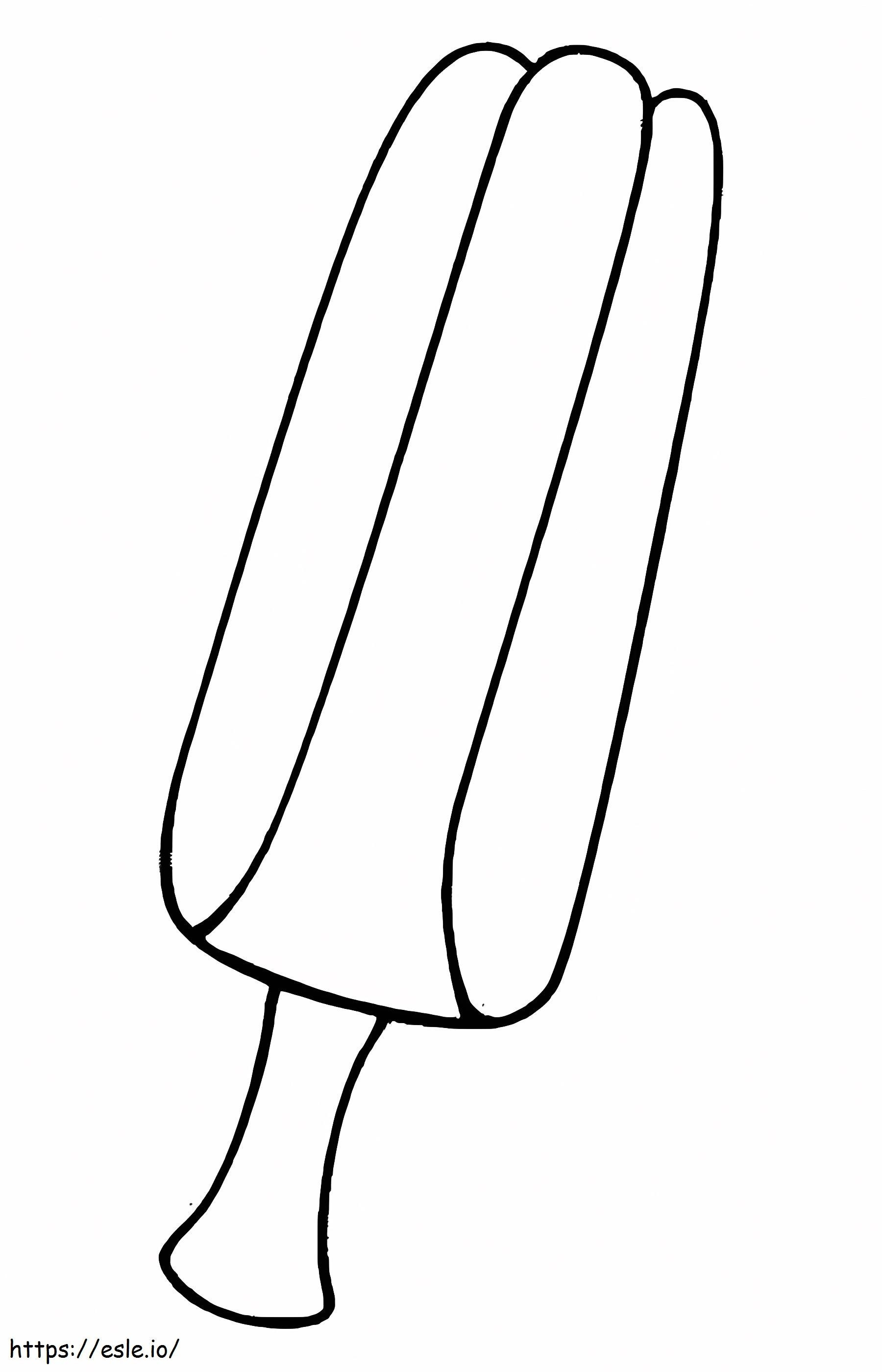 Simple Popsicle coloring page