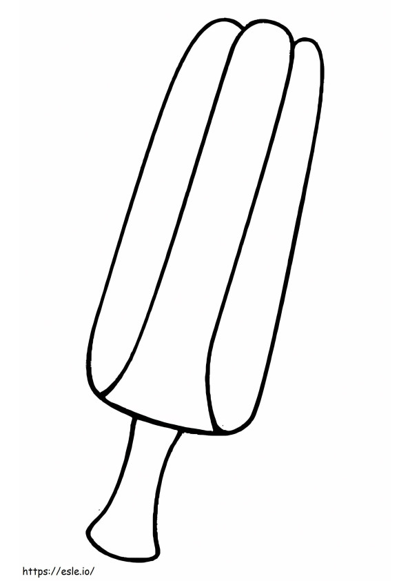Simple Popsicle coloring page