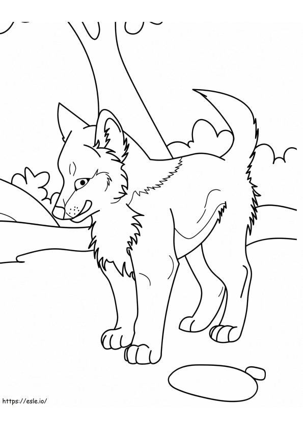 Baby Wolf coloring page