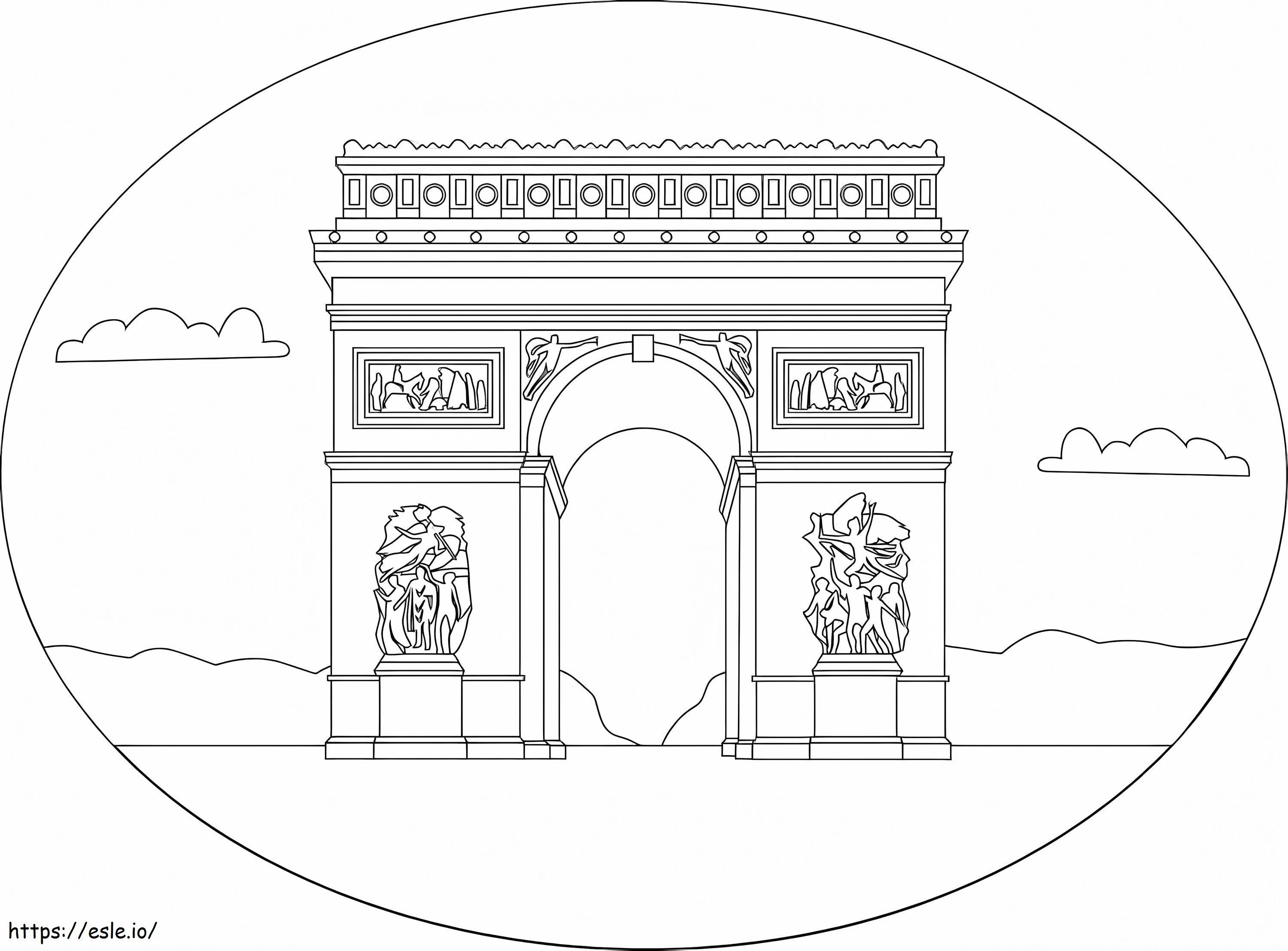 Arc De Triomphe 3 coloring page