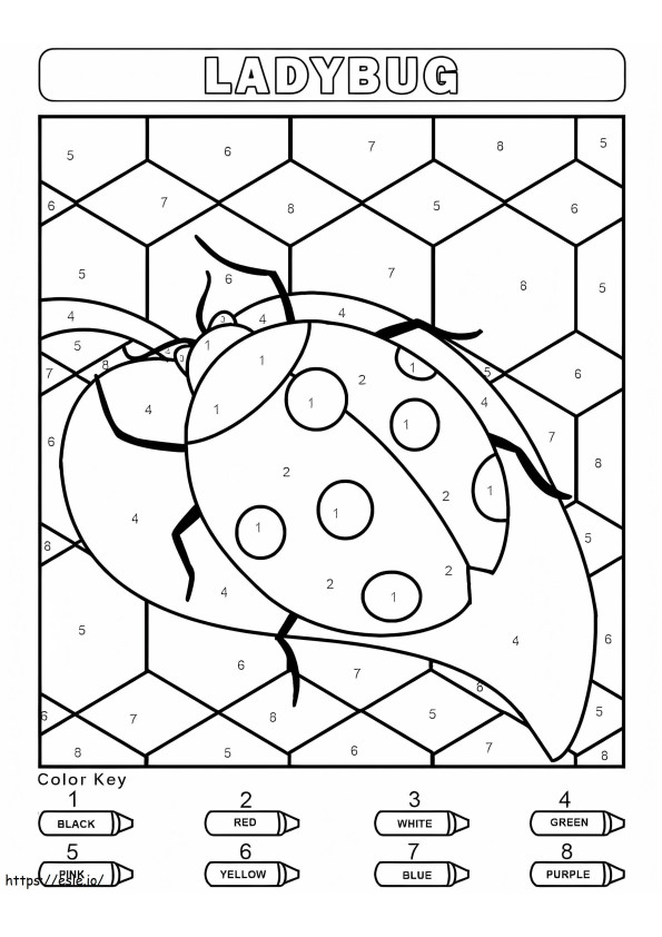 Ladybug Color By Number coloring page