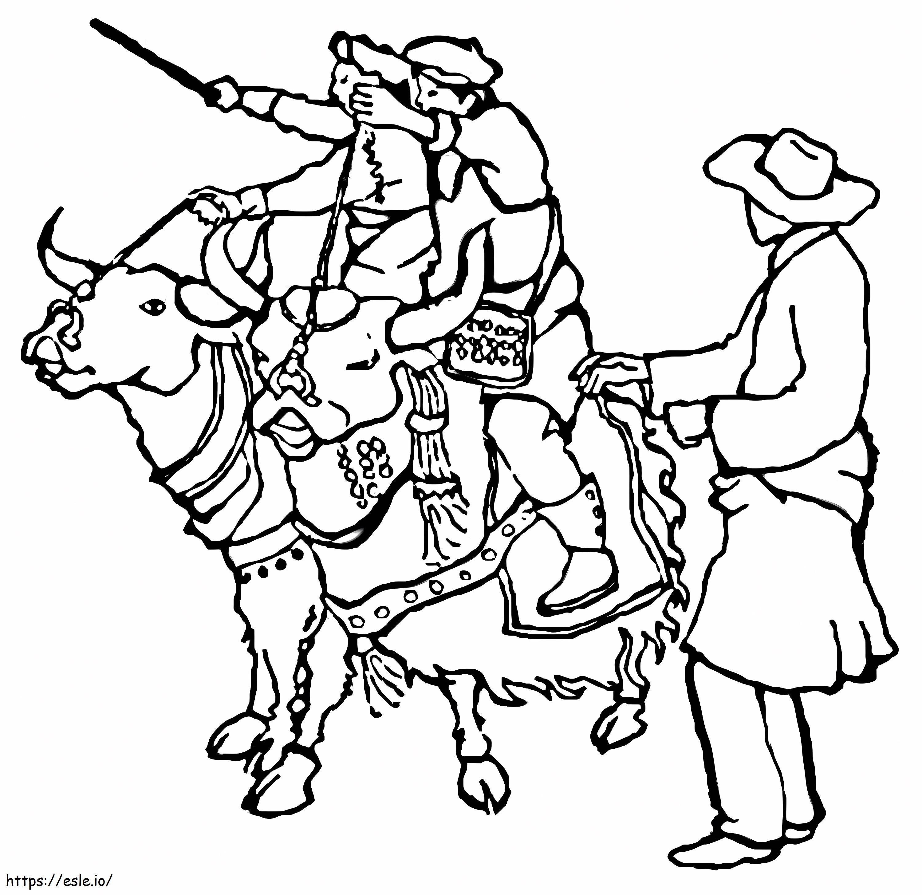 Yak In Tibet Coloring Page