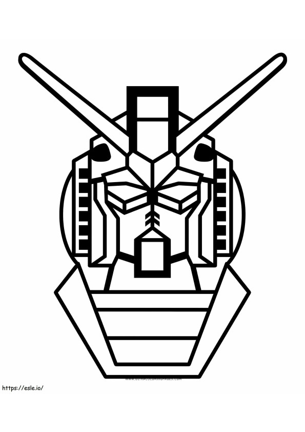 Gundam Head coloring page