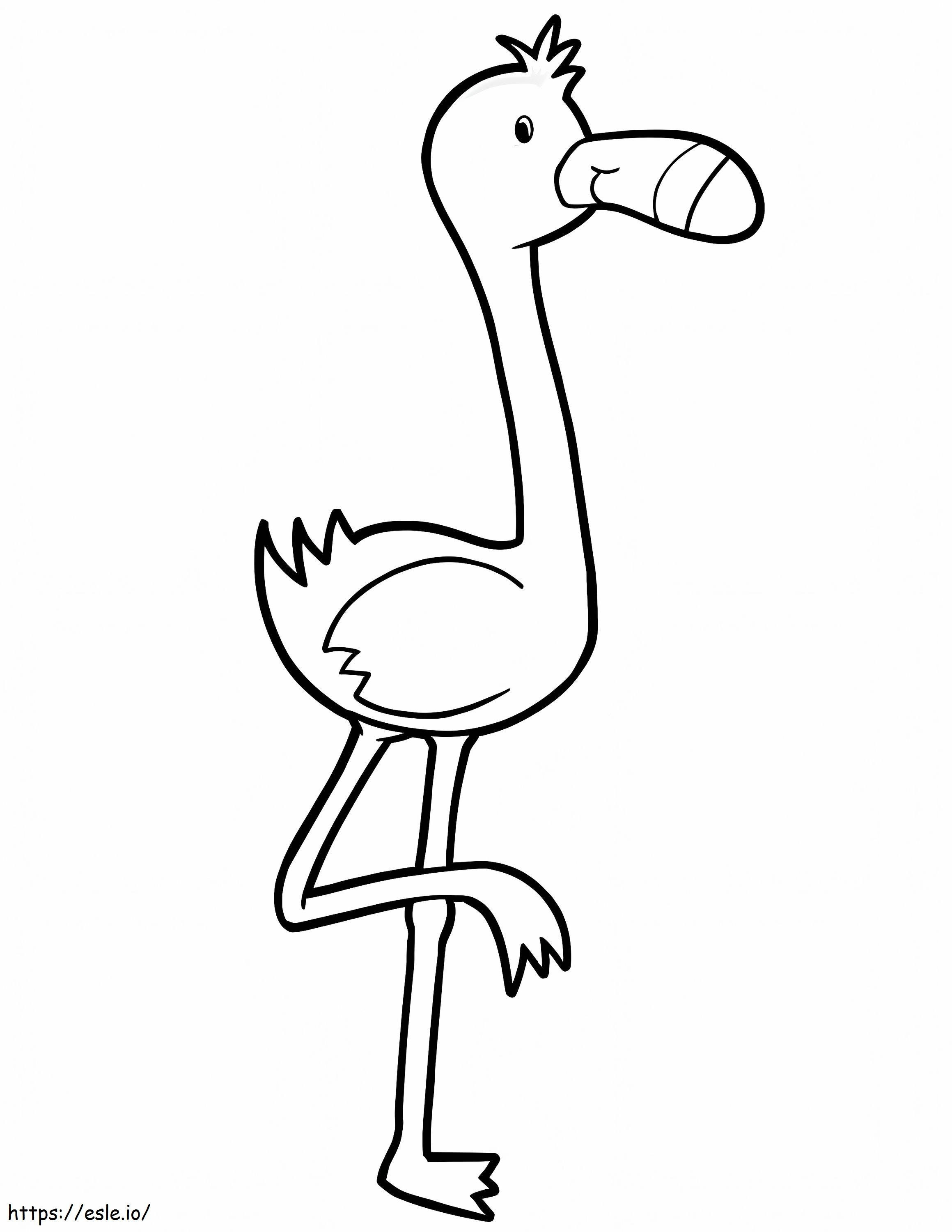 Cute Baby Flamingo coloring page