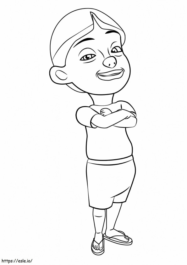 Mail From Upin And Ipin coloring page