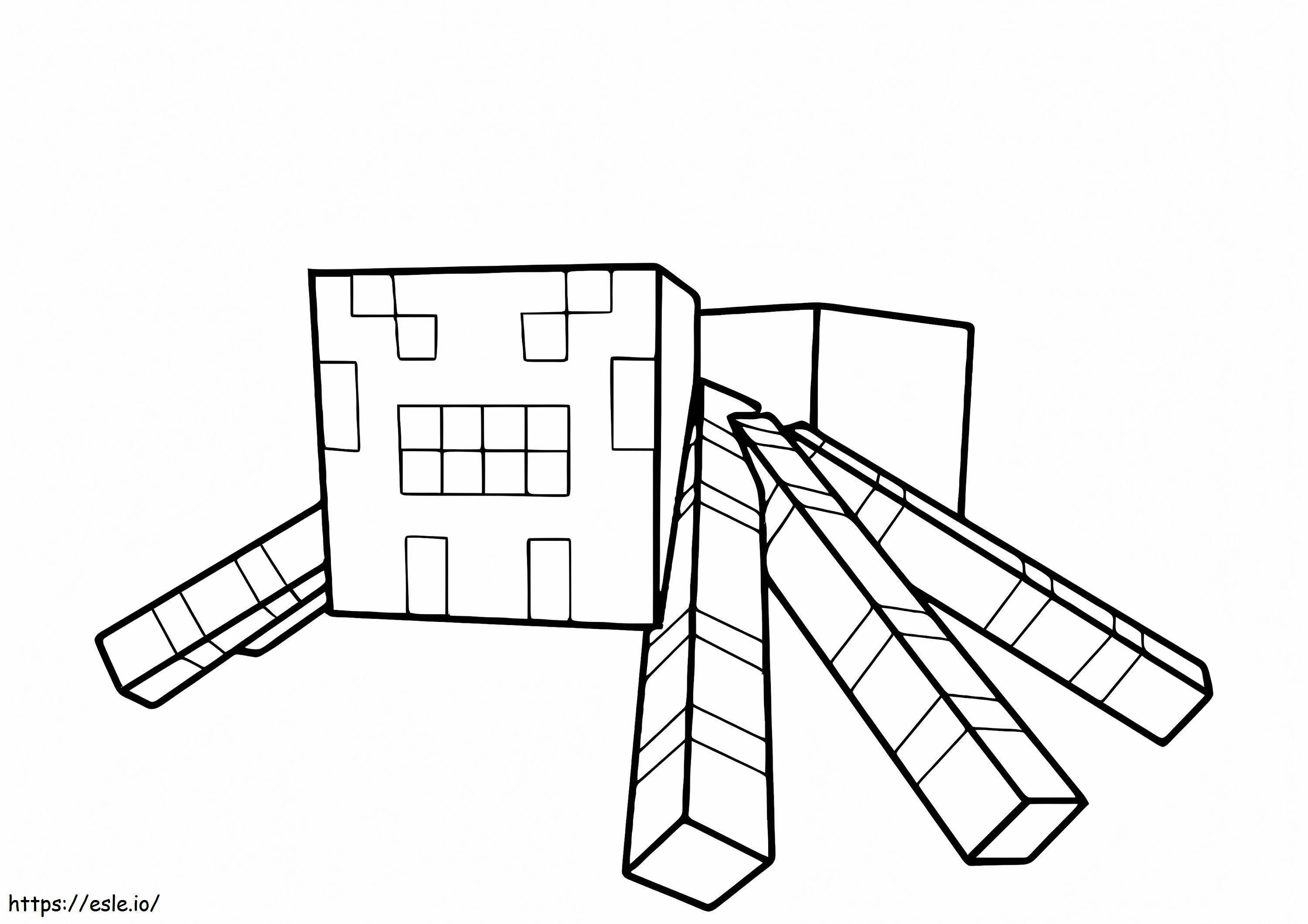 Minecraft Spider värityskuva