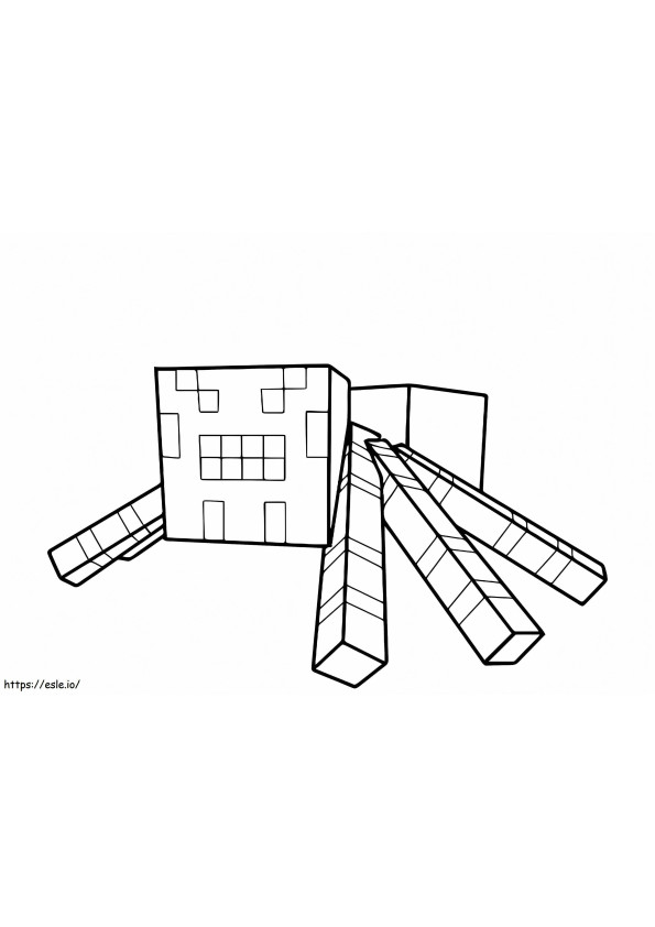 Coloriage Araignée Minecraft à imprimer dessin