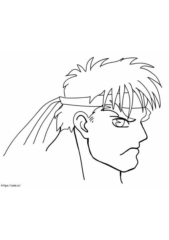 Ryus Gesicht ausmalbilder
