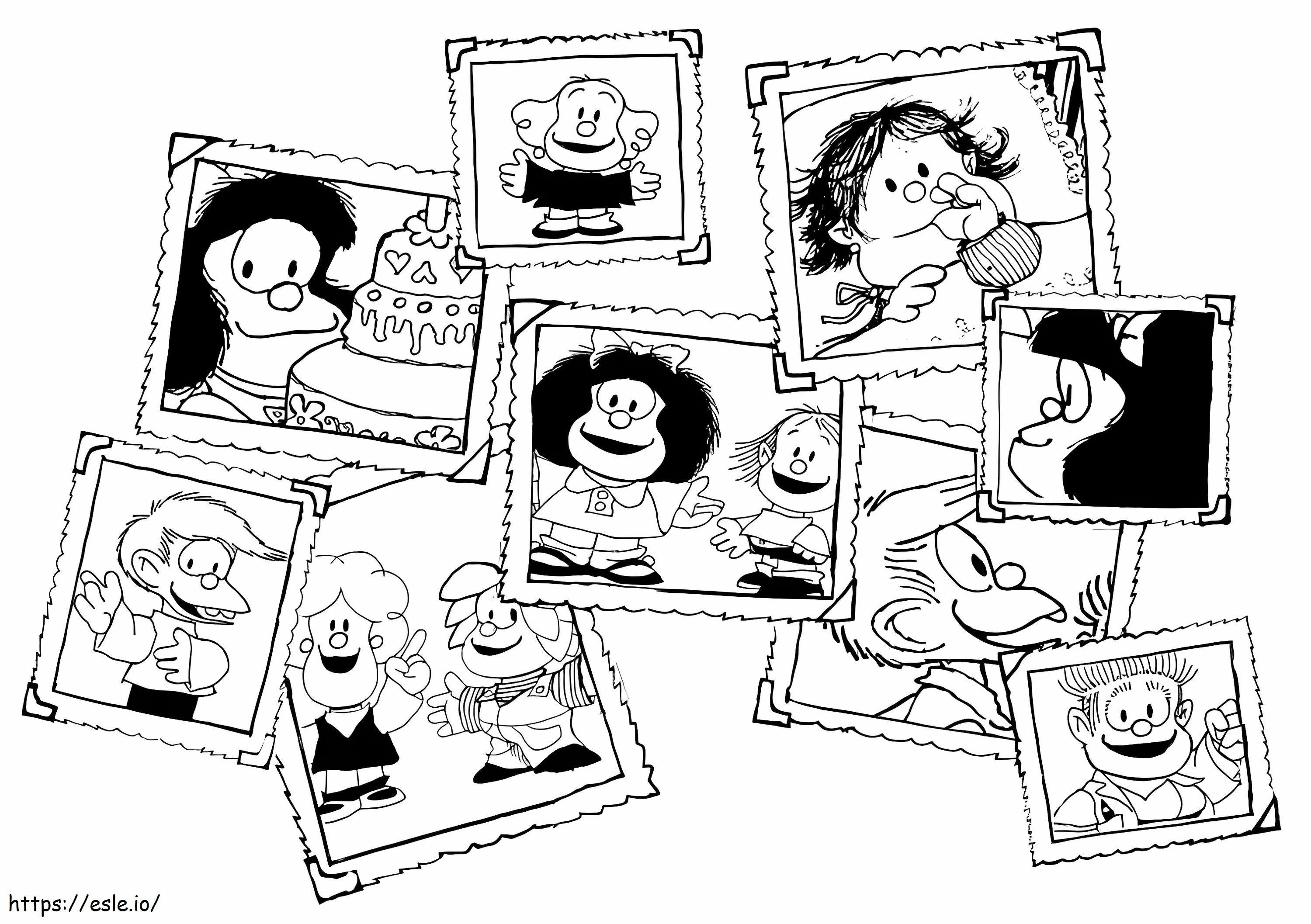 Immagini di Mafalda da colorare