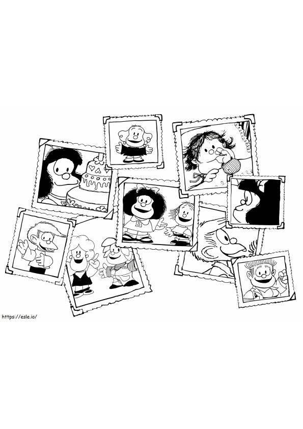 Mafalda-foto's kleurplaat