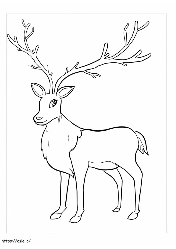 Normal Reindeer coloring page