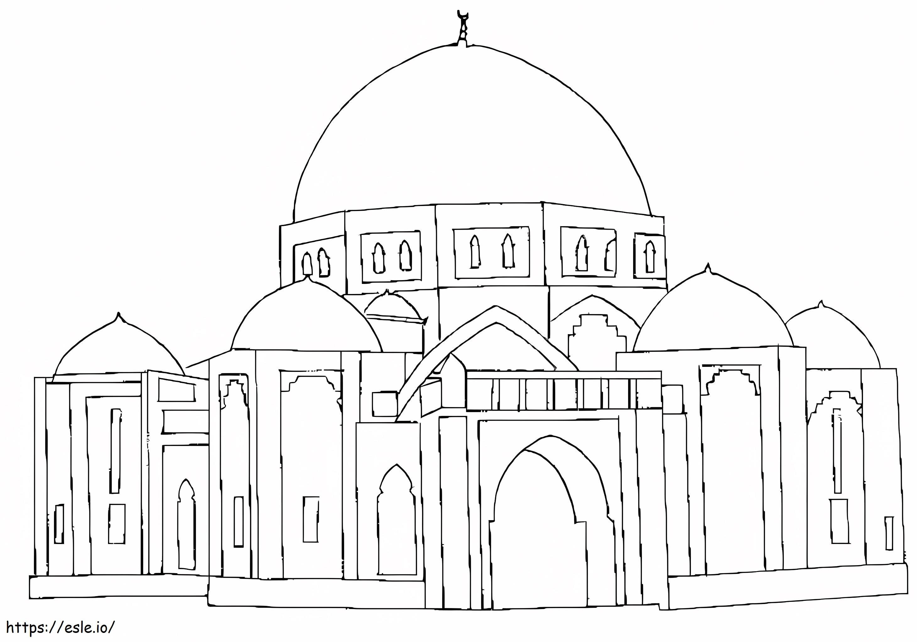 Mezquita para imprimir para colorear