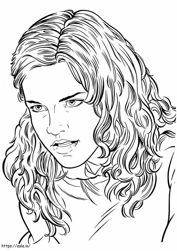 Hermosa Hermione Granger coloring page