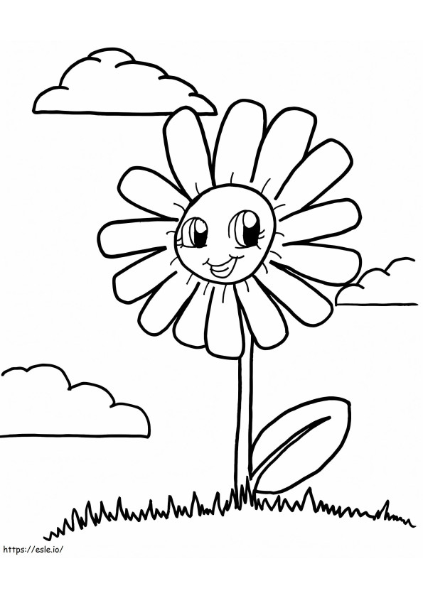 The Flower Smiles coloring page