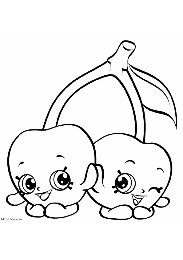 Cheeky Cherries Shopkin coloring page