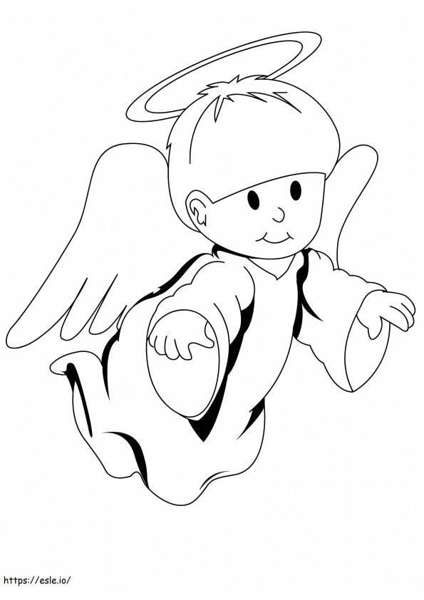 Lovely Angel 3 coloring page