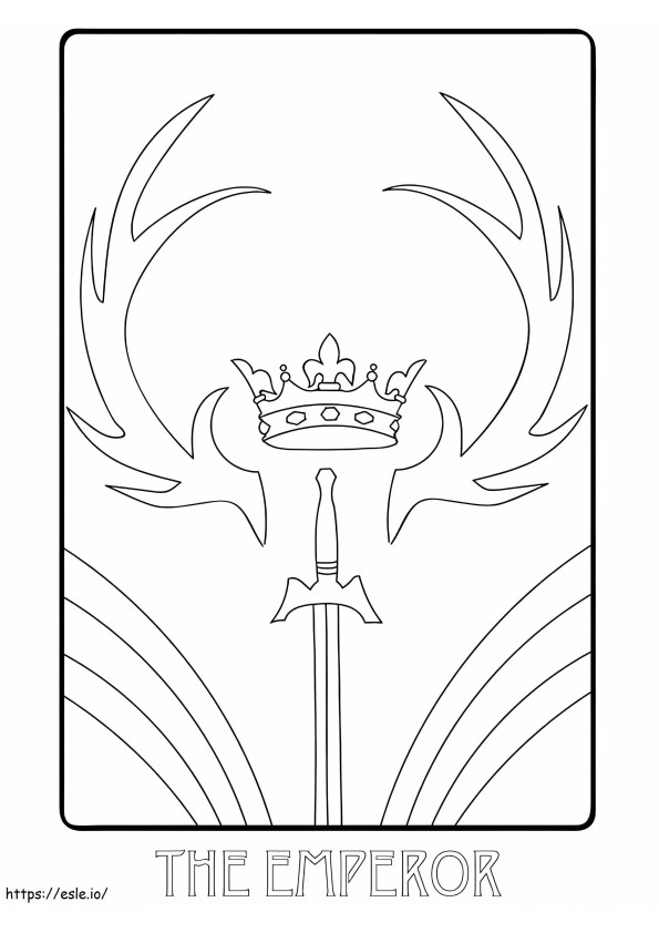 Tarot Card The Empress coloring page