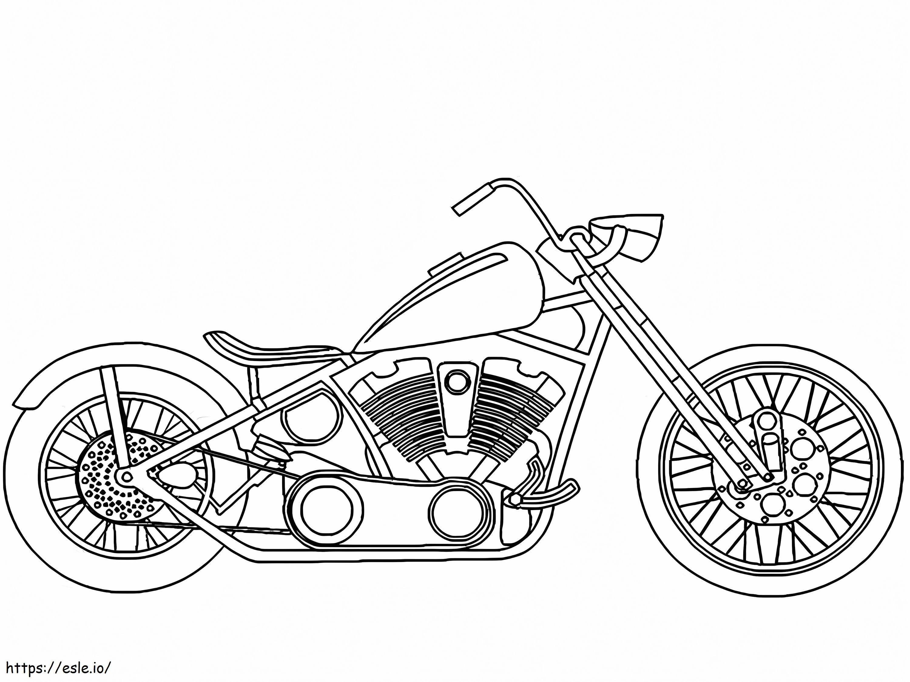 Harley Davidson afdrukbaar kleurplaat kleurplaat