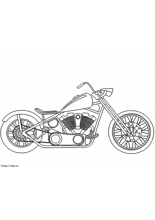 Harley Davidson afdrukbaar kleurplaat