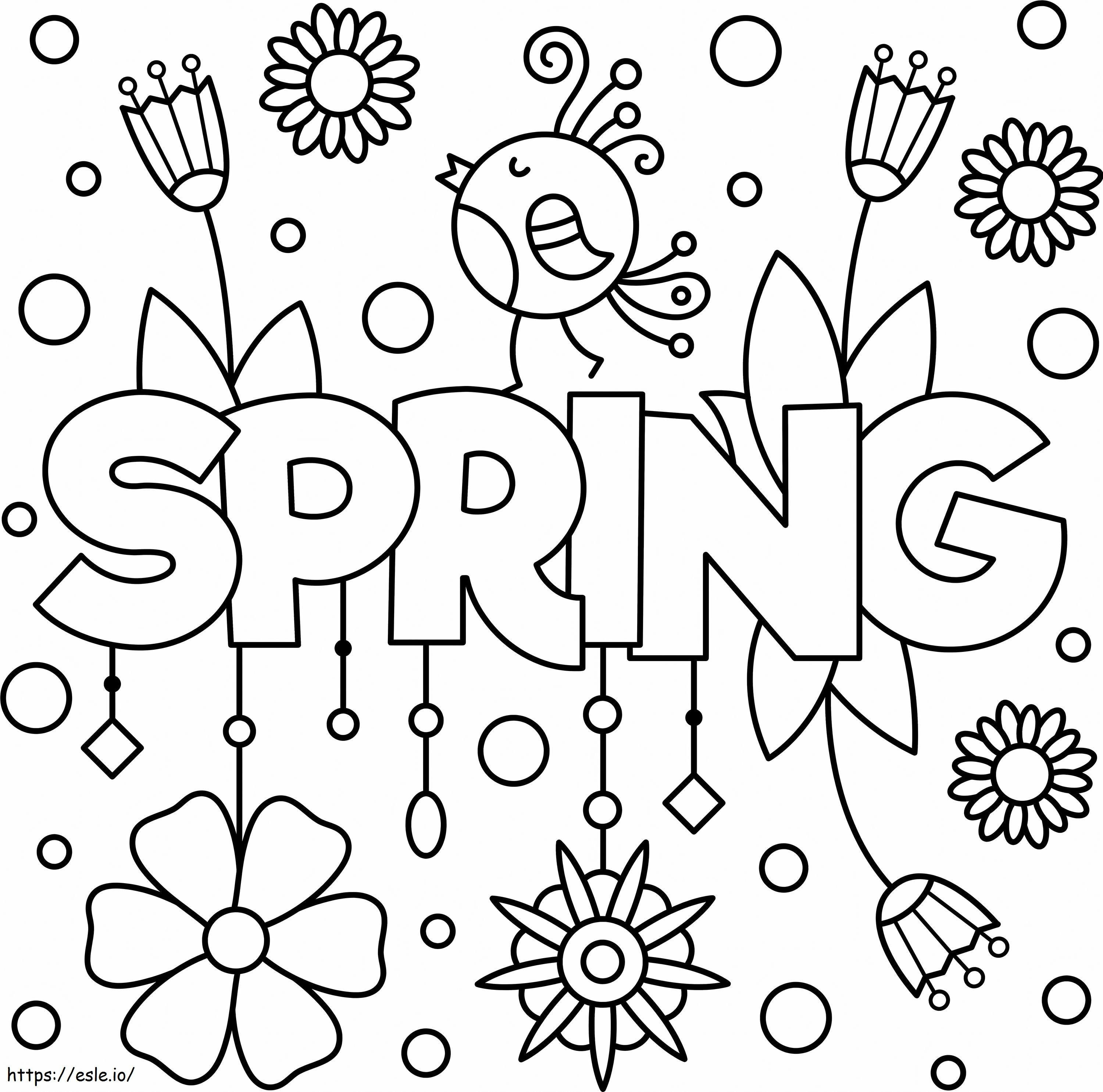 Incredible Spring coloring page