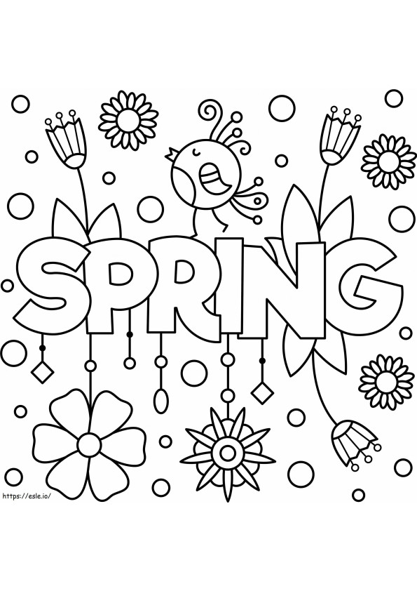 Incredible Spring coloring page