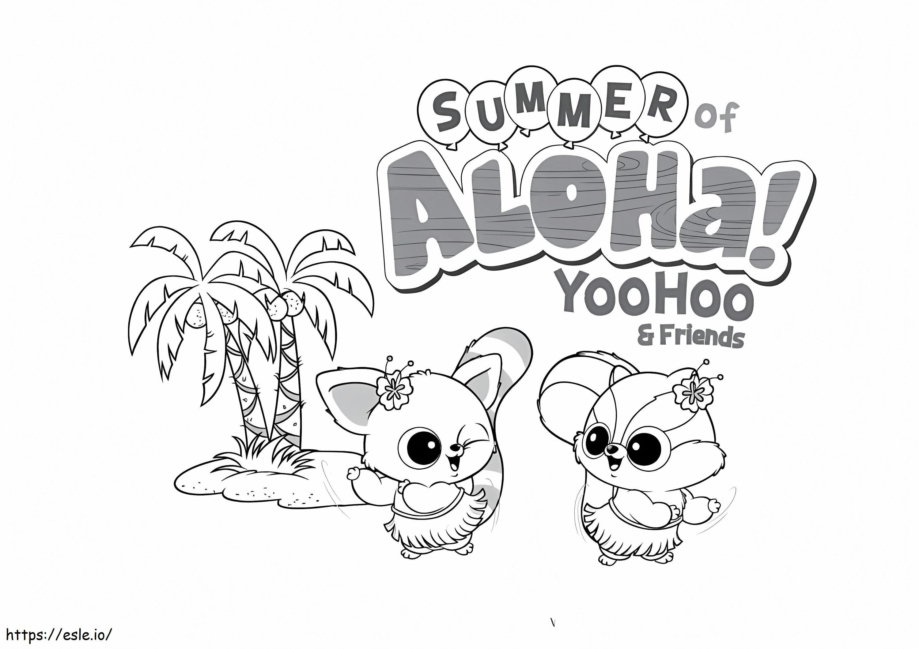 YooHoo And Friends Summer Aloha coloring page