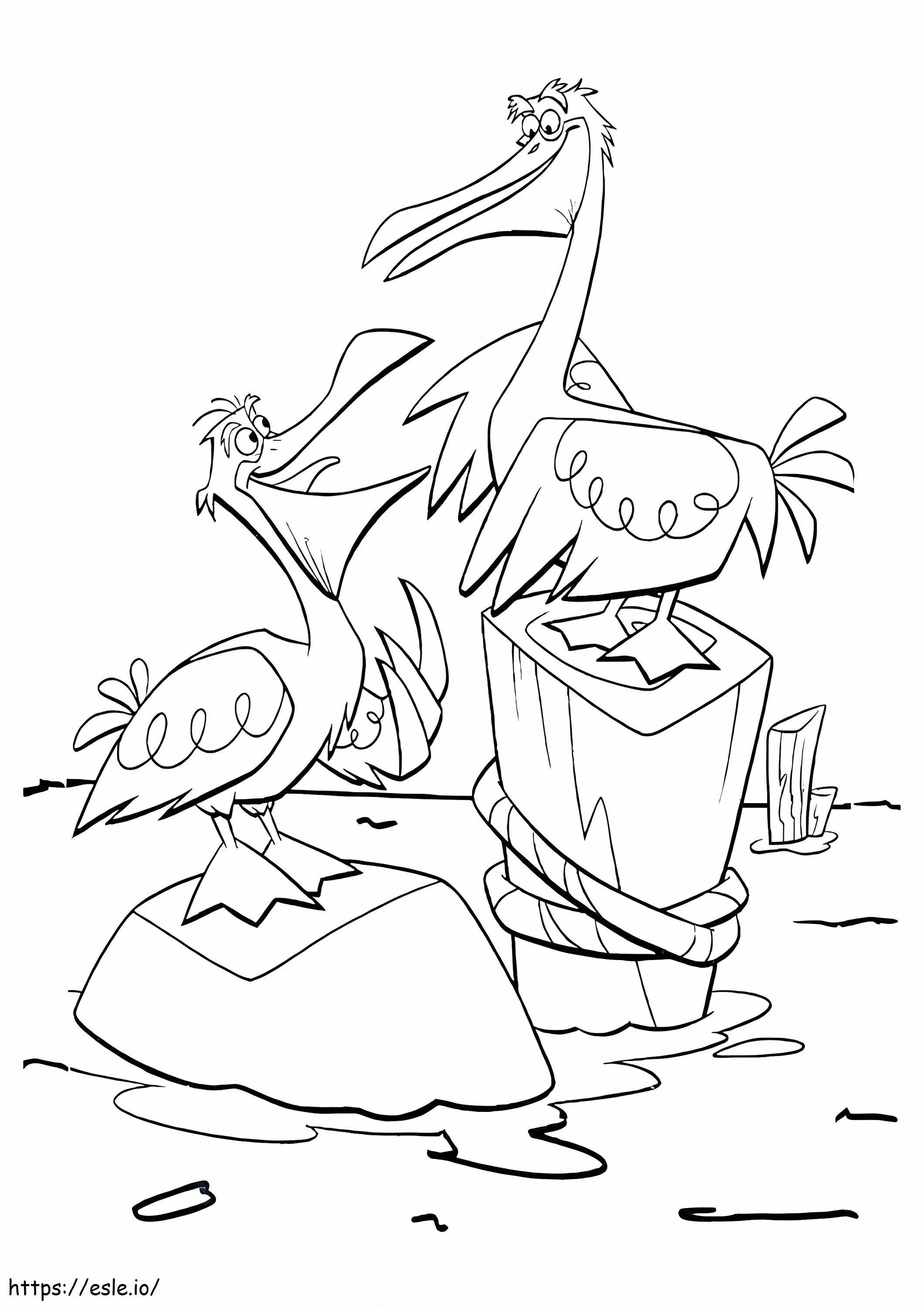 1526459986 A Pair Of Pelicans A4 coloring page