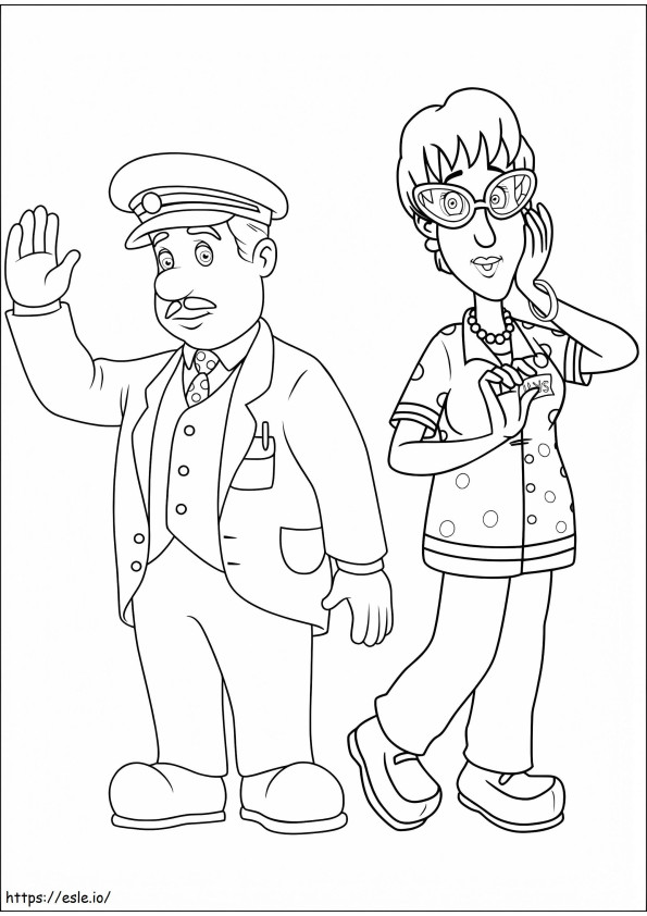 Coloriage Personnages de Sam le Pompier 6 à imprimer dessin