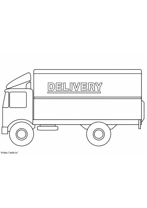 Printable Delivery Truck coloring page