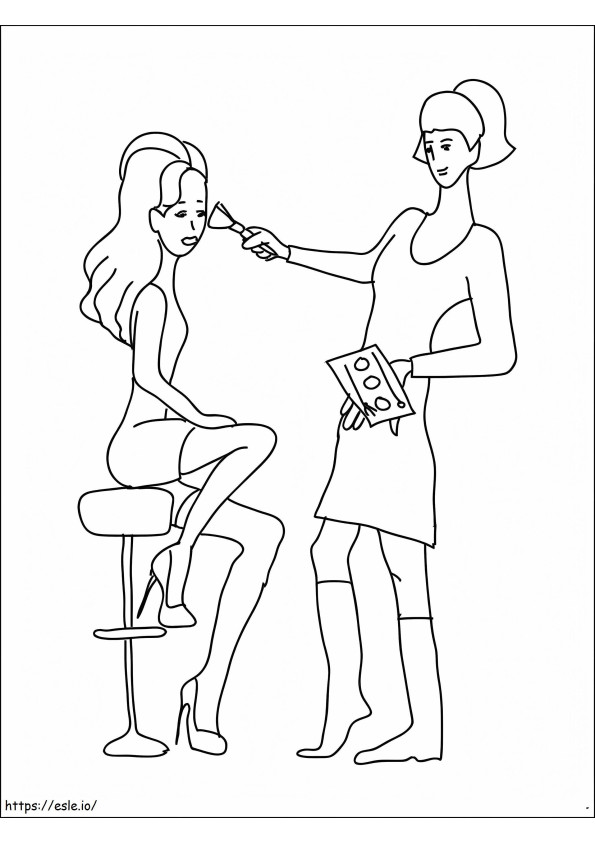 Makeup 5 coloring page