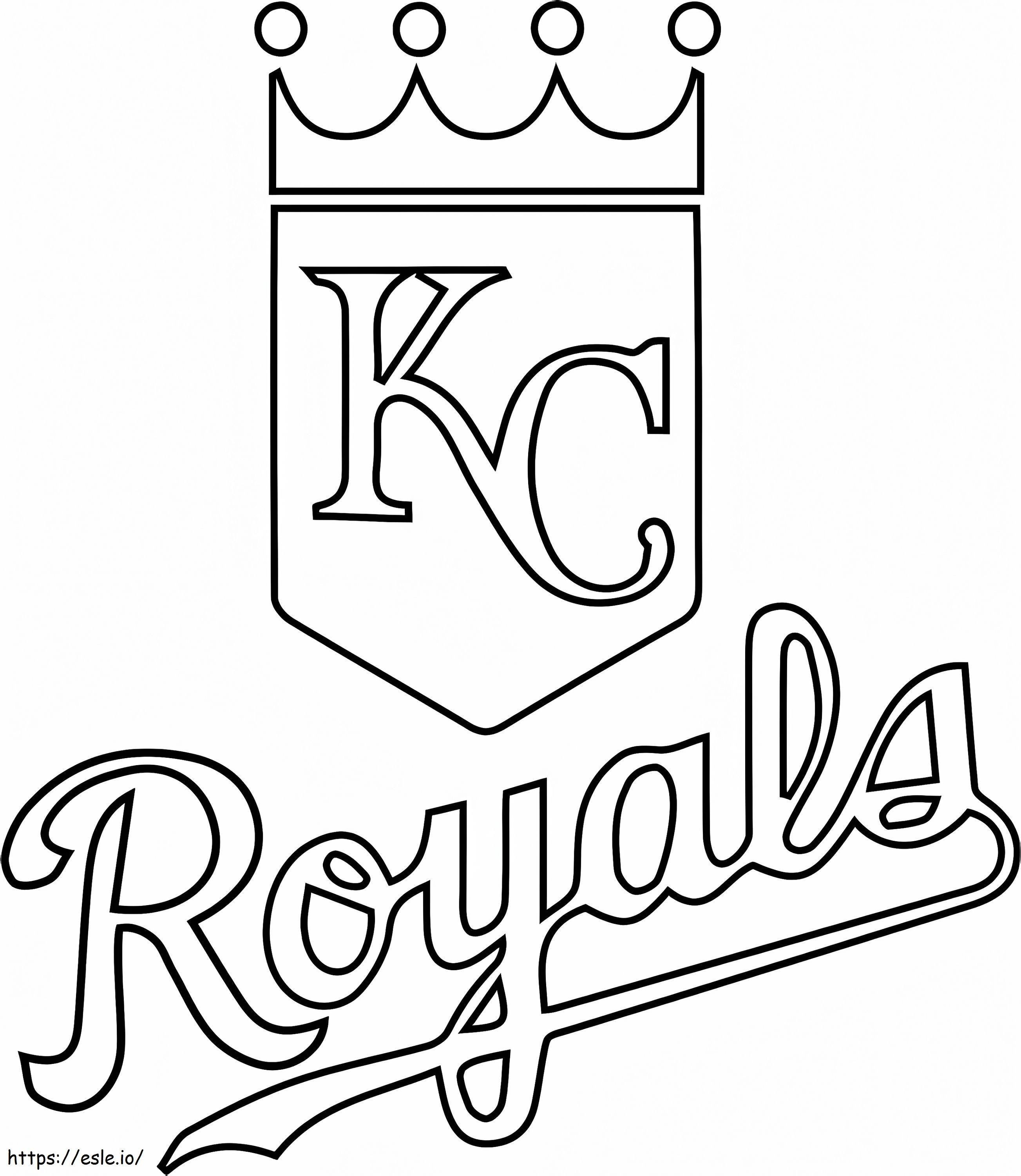 カンザスシティ・ロイヤルズのロゴ ぬりえ - 塗り絵