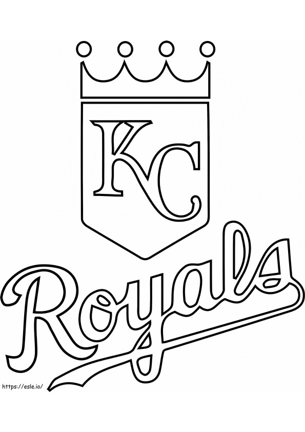Logo Kansas City Royals de colorat