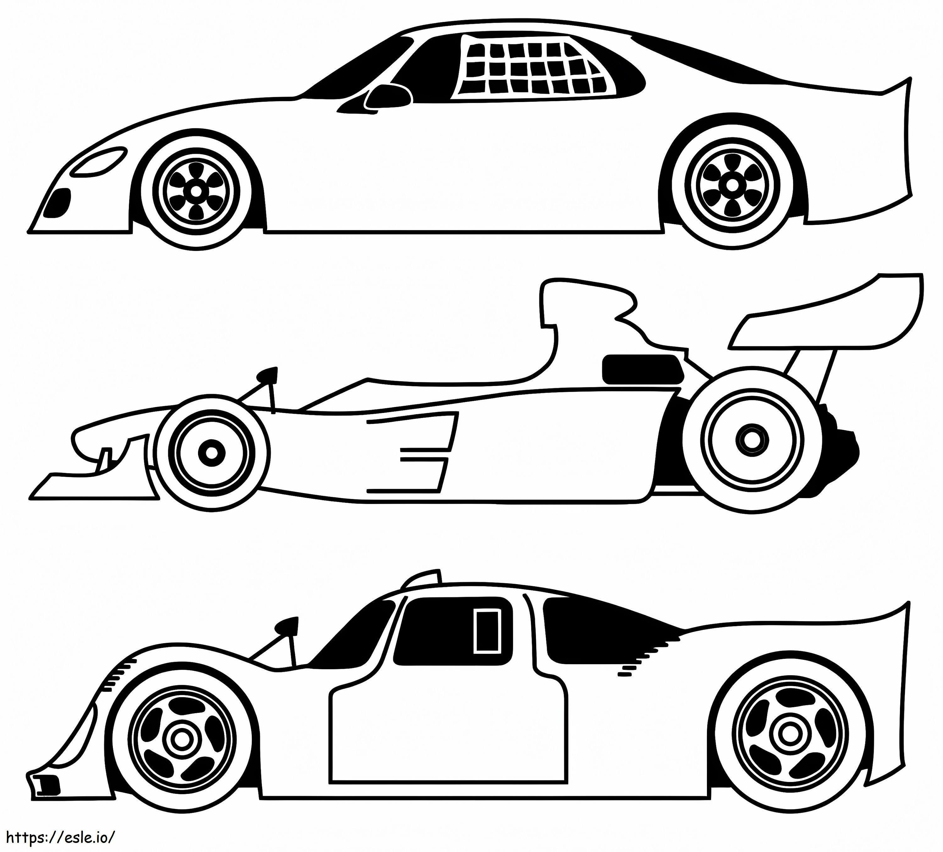 Mașini de curse 2 de colorat