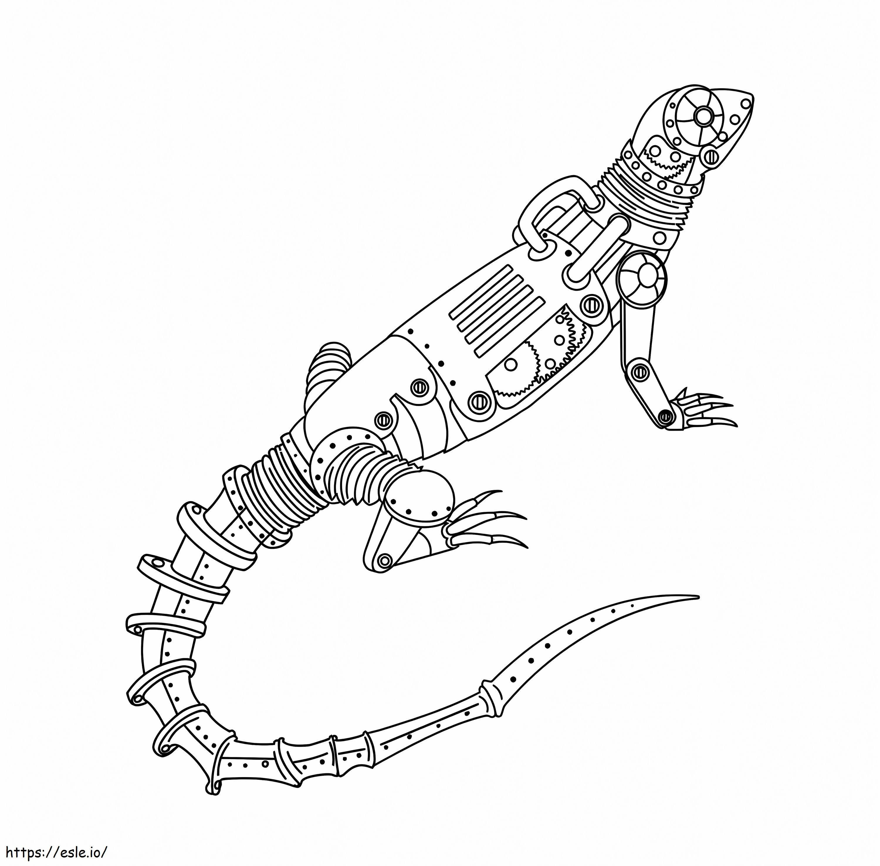 Lizard Robot coloring page