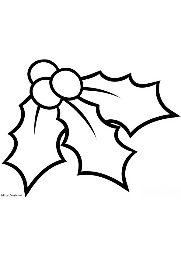Christmas Holly 6 coloring page