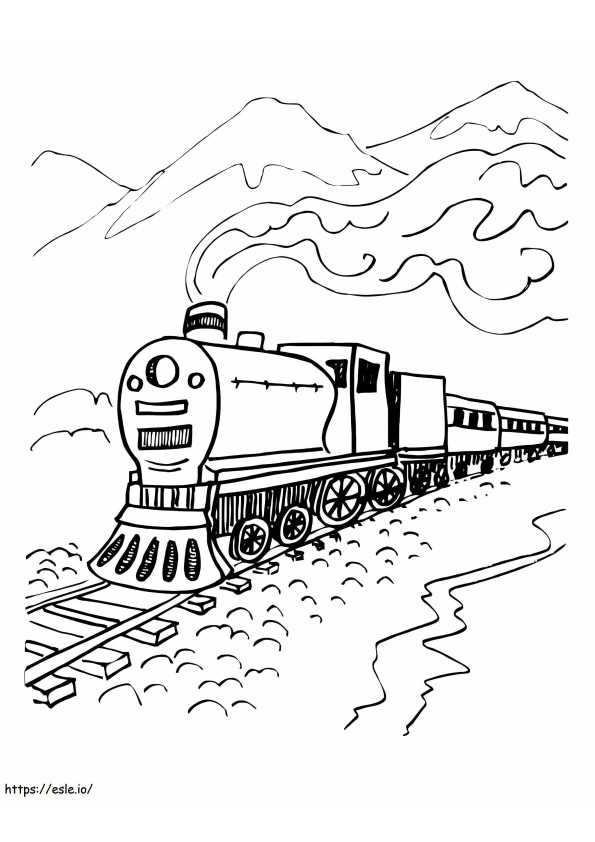 Treno Polar Express gratuito da colorare