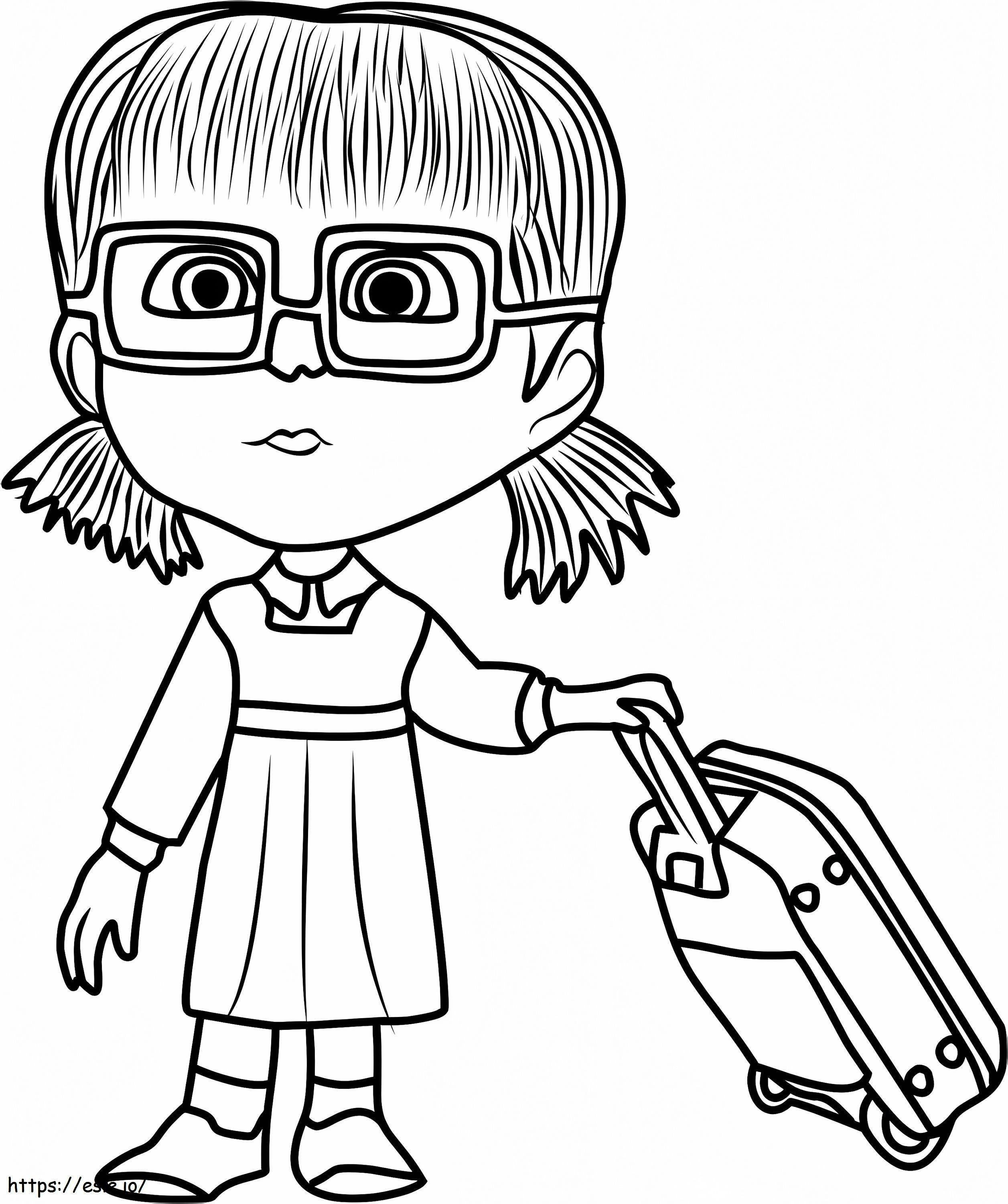 Dasha From Masha And The Bear coloring page