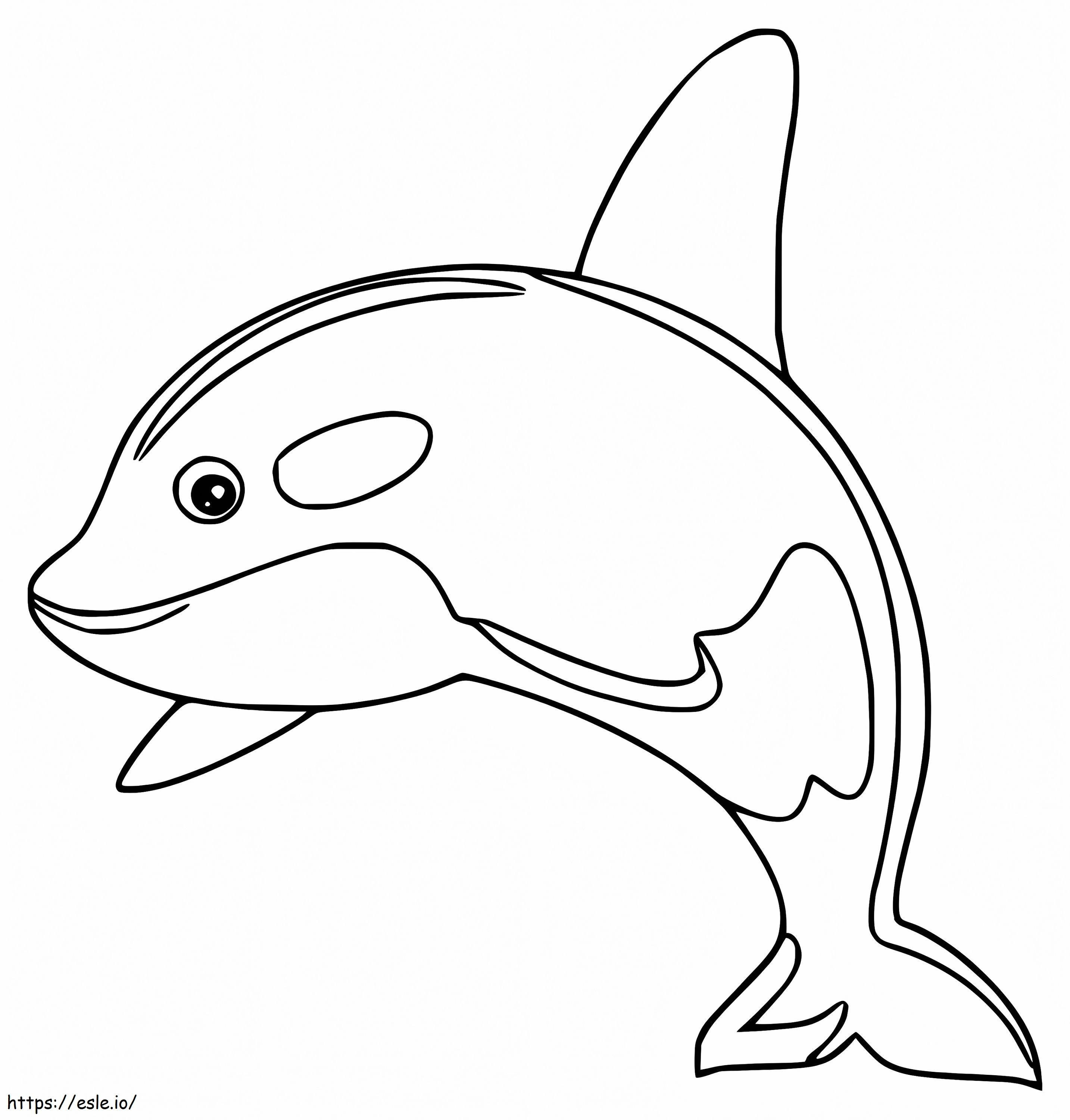 A Killer Whale coloring page