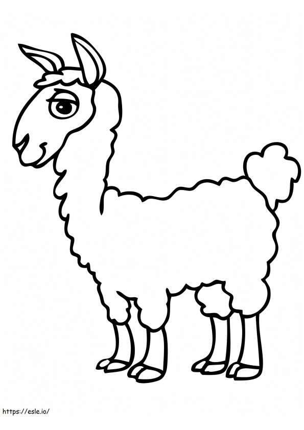 Lovely Alpaca coloring page