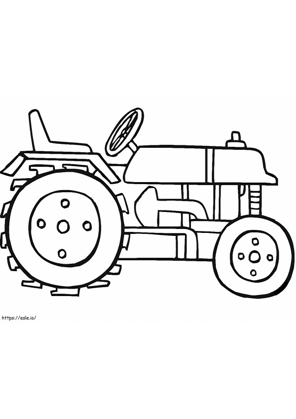Coloriage Tracteur normal 2 à imprimer dessin